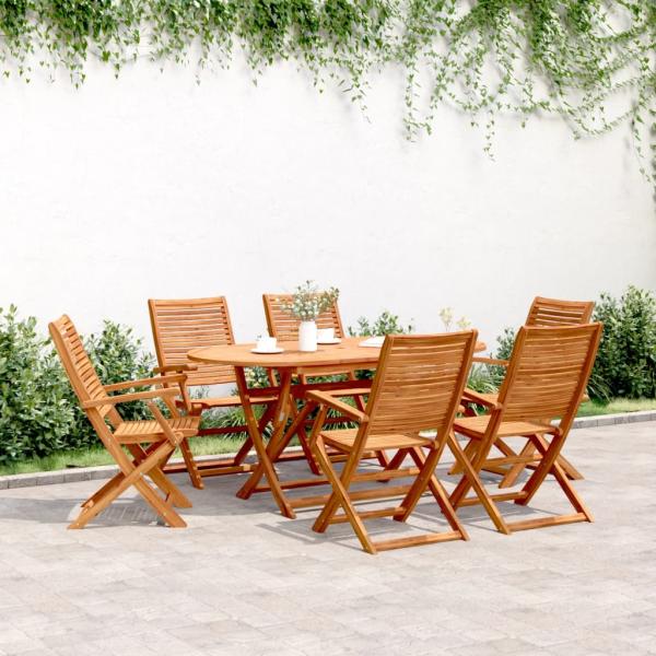 ARDEBO.de - Klappstühle, 6 Stück, 57 x 66 x 95 cm, Massivholz Akazie