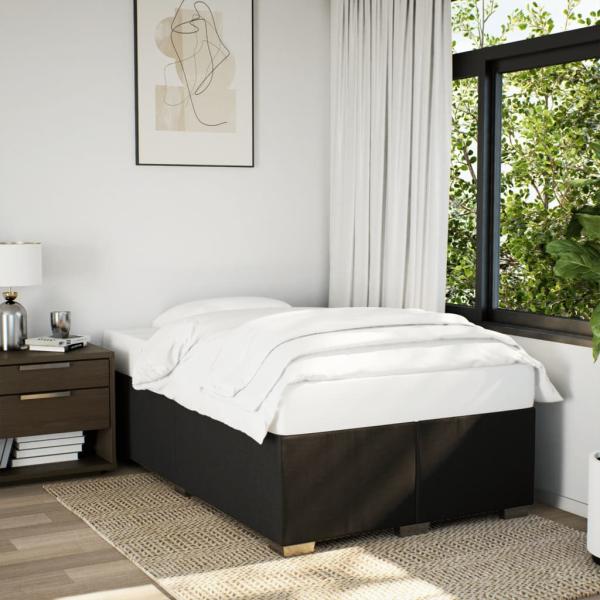ARDEBO.de - Bettgestell ohne Matratze Schwarz 120x190 cm Stoff