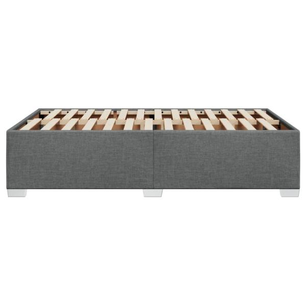 Bettgestell ohne Matratze Dunkelgrau 120x200 cm Stoff