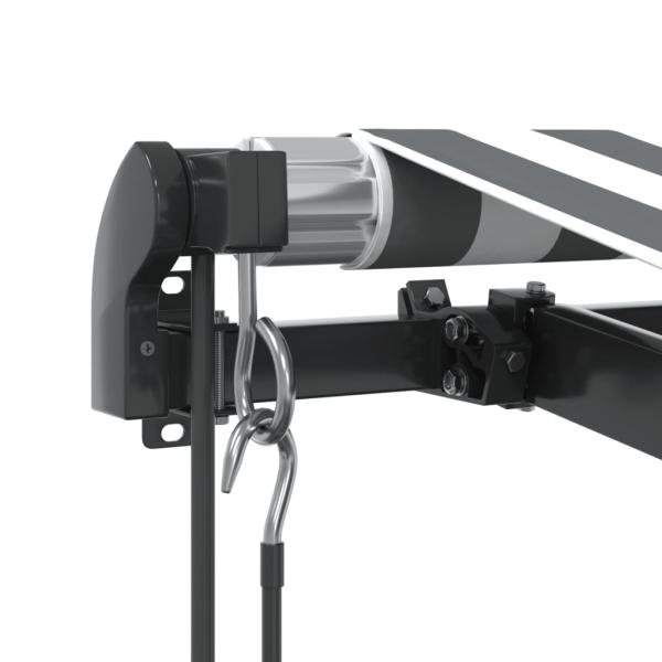 Markise Automatisch mit LEDs Anthrazit & Weiß 500x350 cm