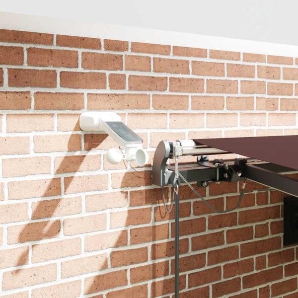 Markise Automatisch mit LEDs Weinrot 450x300 cm