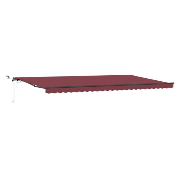Markise Automatisch mit LEDs Weinrot 600x300 cm