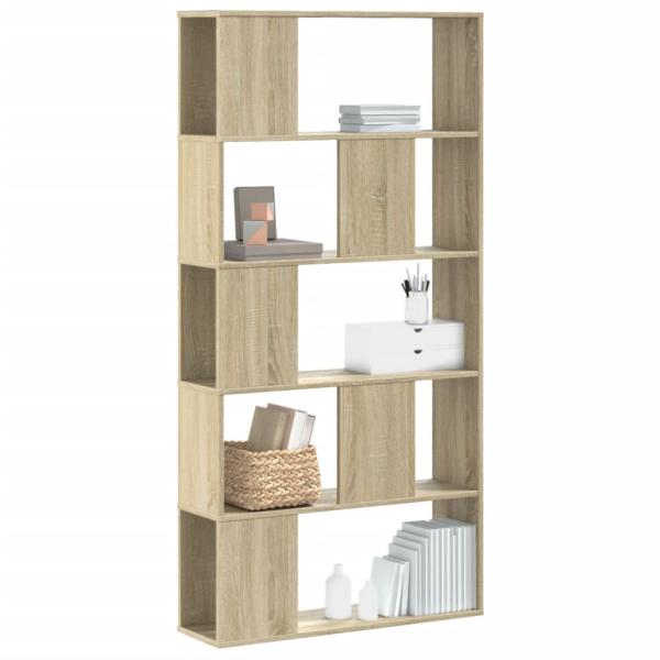 ARDEBO.de - B?cherregal 5 B?den Sonoma-Eiche 80,5x23,5x162,5 Holzwerkstoff