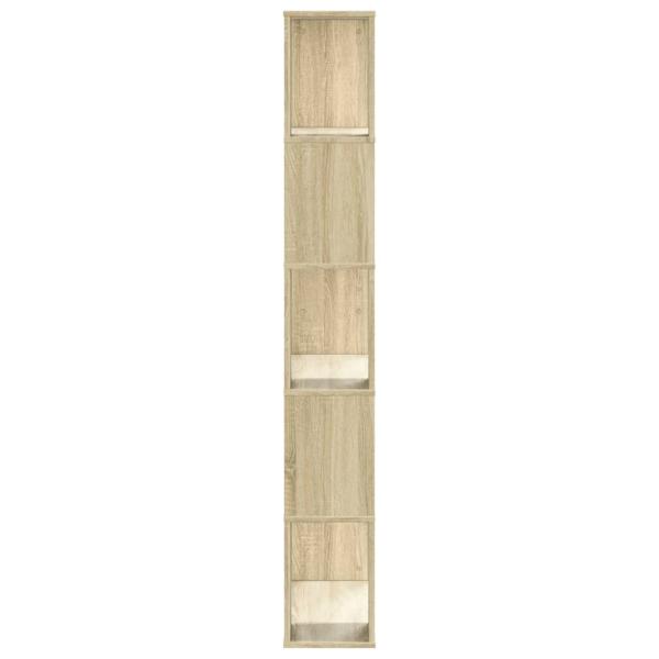 B?cherregal 5 B?den Sonoma-Eiche 80,5x23,5x162,5 Holzwerkstoff