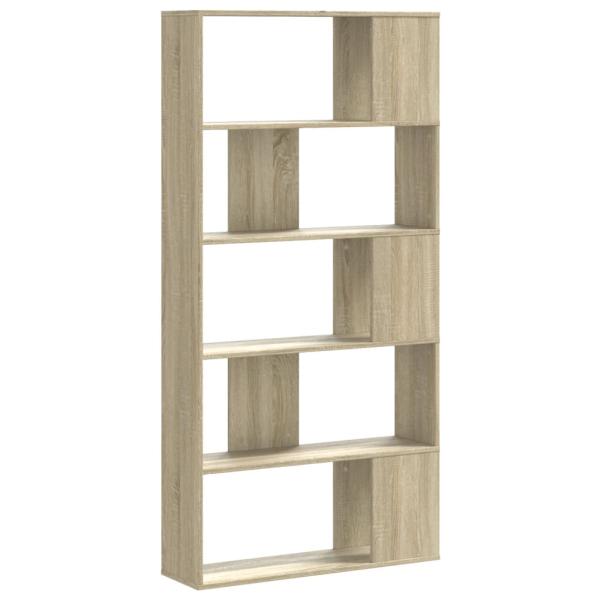 B?cherregal 5 B?den Sonoma-Eiche 80,5x23,5x162,5 Holzwerkstoff