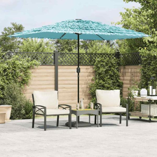 ARDEBO.de - Sonnenschirm mit Stahlmast Blau 300x200x250 cm