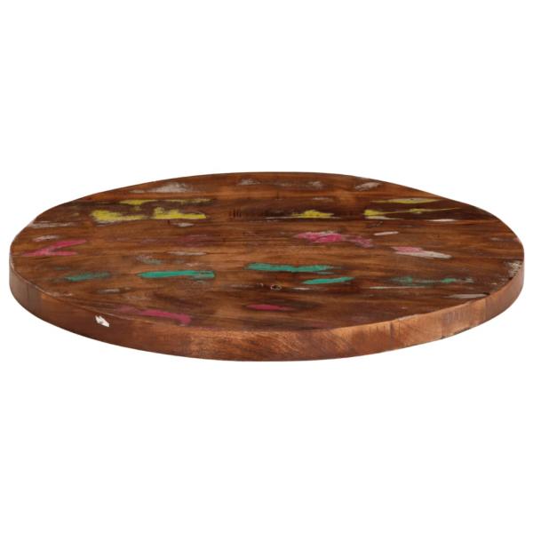 Tischplatte Ø 50x2,5 cm Rund Altholz Massiv