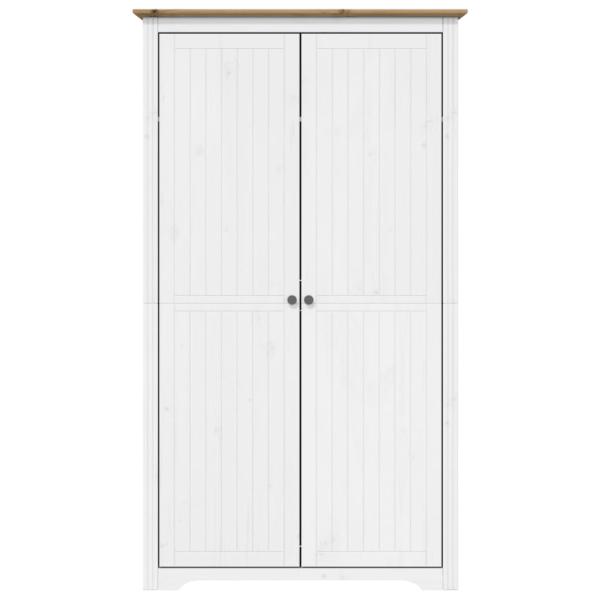 Kleiderschrank BODO Wei? und Braun 99x53,5x173 cm Kiefernholz