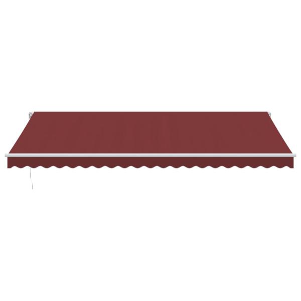 Markise Manuell mit LED Weinrot 500x350 cm