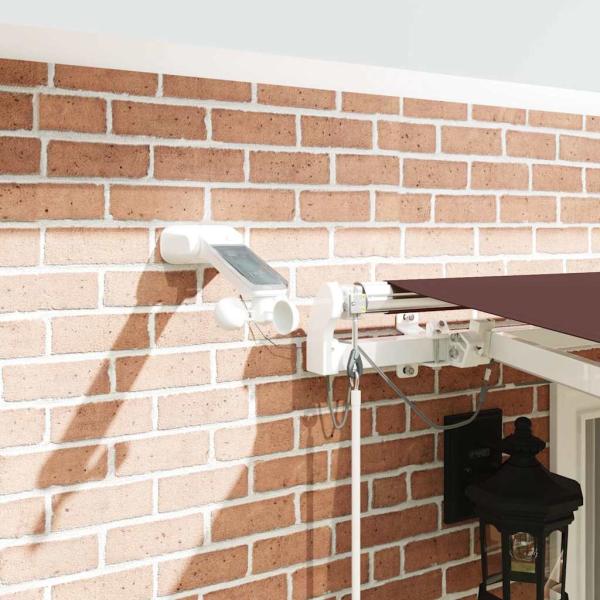 Markise Automatisch mit LED Braun 400x300 cm