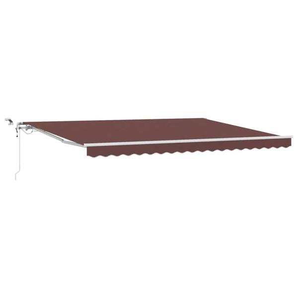 Markise Automatisch mit LED Braun 450x300 cm