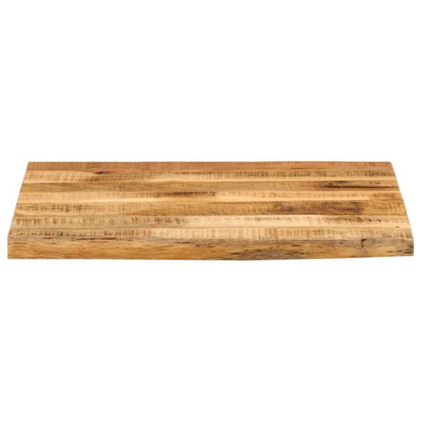 Tischplatte 40x40x3,8 cm Baumkante Massivholz Raues Mangoholz