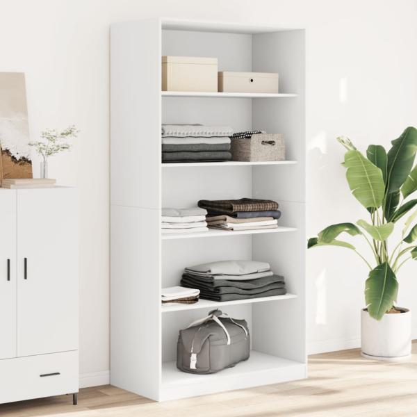 ARDEBO.de - Kleiderschrank Wei? 100x50x200 cm Holzwerkstoff