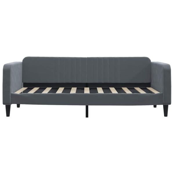 Tagesbett Dunkelgrau 90x190 cm Samt