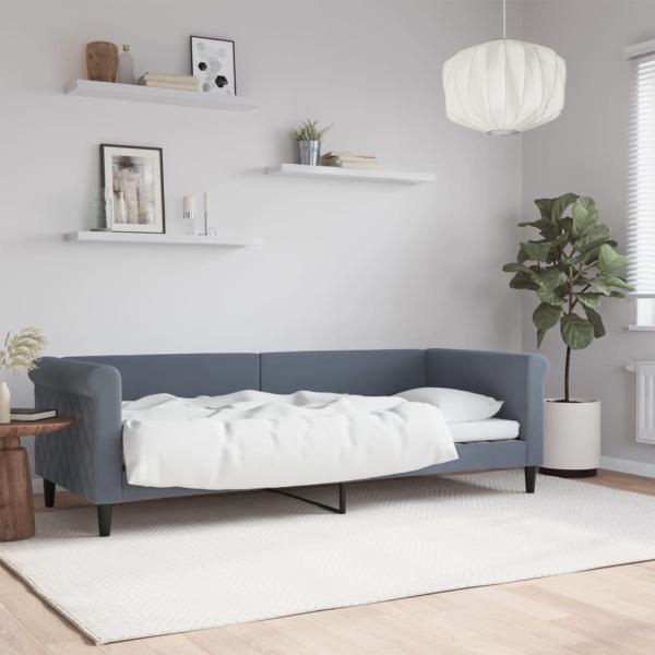 ARDEBO.de - Tagesbett Dunkelgrau 80x200 cm Samt
