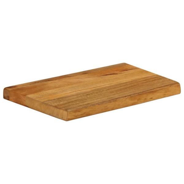 Tischplatte mit Baumkante 60x30x2,5 cm Massivholz Mango