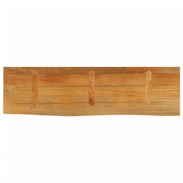 Tischplatte mit Baumkante 120x30x2,5 cm Massivholz Mango