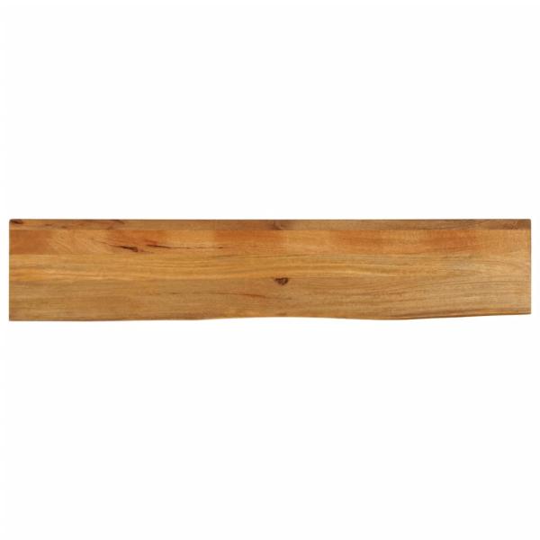 ARDEBO.de - Tischplatte mit Baumkante 160x30x2,5 cm Massivholz Mango