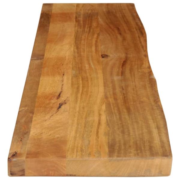 Tischplatte mit Baumkante 160x30x2,5 cm Massivholz Mango