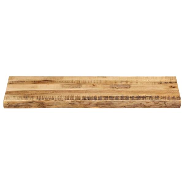 Tischplatte mit Baumkante 100x40x2,5 cm Raues Mango Massivholz