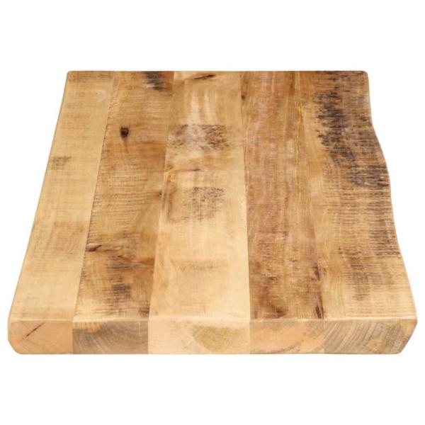 Tischplatte mit Baumkante 100x40x2,5 cm Raues Mango Massivholz