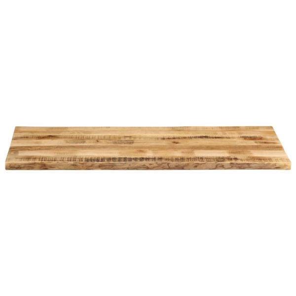 Tischplatte mit Baumkante 140x60x3,8 cm Raues Mango Massivholz