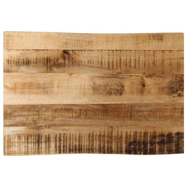 ARDEBO.de - Tischplatte mit Baumkante 70x40x3,8 cm Raues Mango Massivholz
