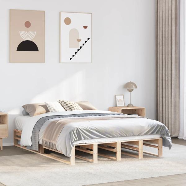 ARDEBO.de - Massivholzbett ohne Matratze 135x190 cm Kiefernholz