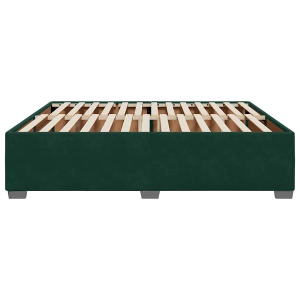 Bettgestell ohne Matratze Dunkelgrün 200x200 cm Samt