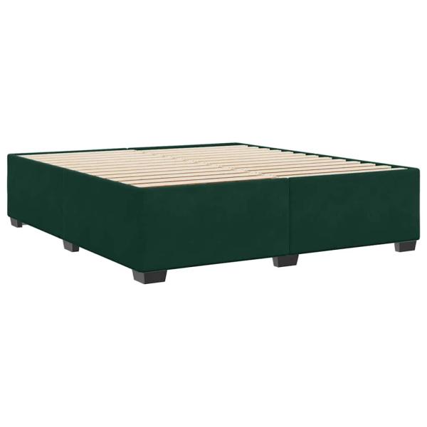 Bettgestell ohne Matratze Dunkelgrün 200x200 cm Samt