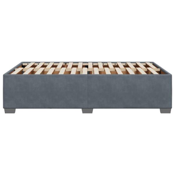 Bettgestell ohne Matratze Dunkelgrau 120x200 cm Samt