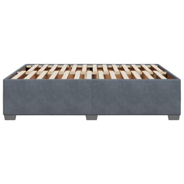 Bettgestell ohne Matratze Dunkelgrau 140x190 cm Samt