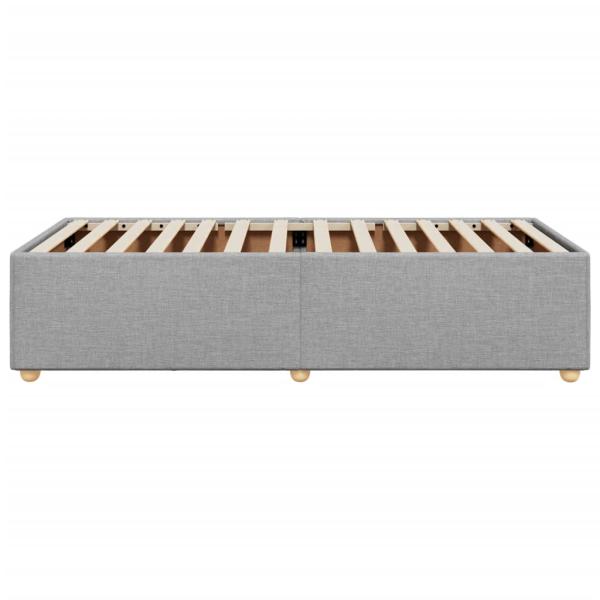 Bettgestell ohne Matratze Hellgrau 80x200 cm Stoff