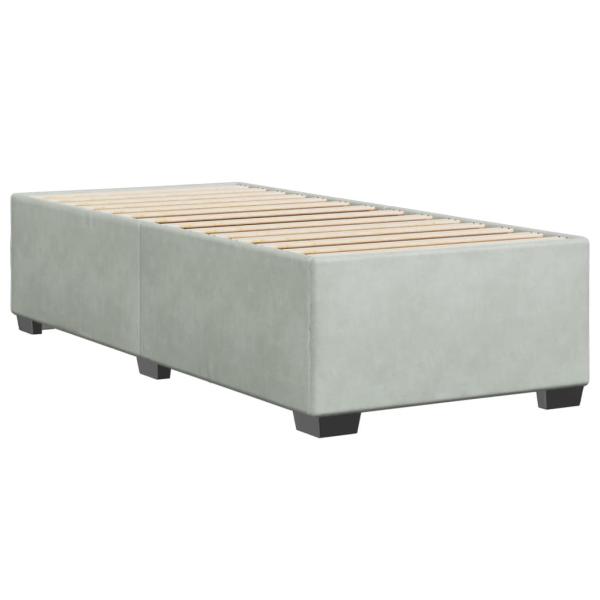 Bettgestell ohne Matratze Hellgrau 100x200 cm Samt