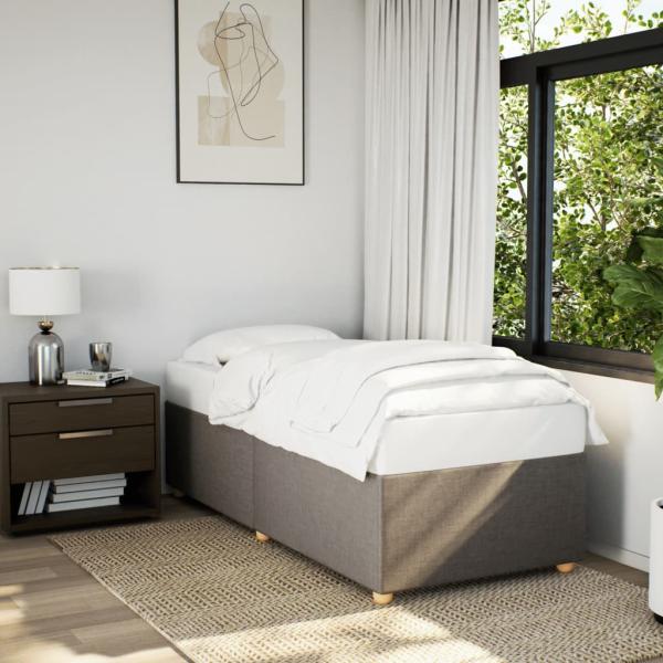 ARDEBO.de - Bettgestell ohne Matratze Taupe 90x190 cm Stoff