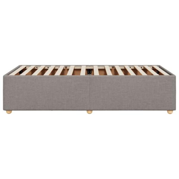 Bettgestell ohne Matratze Taupe 90x190 cm Stoff
