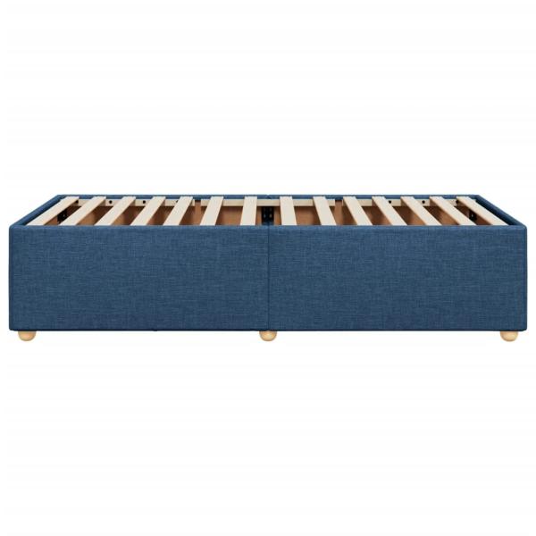 Bettgestell ohne Matratze Blau 90x190 cm Stoff
