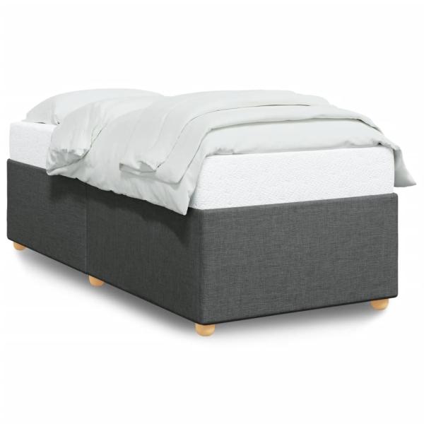 Bettgestell ohne Matratze Dunkelgrau 100x200 cm Stoff