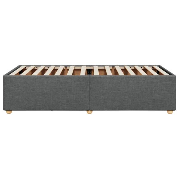 Bettgestell ohne Matratze Dunkelgrau 100x200 cm Stoff