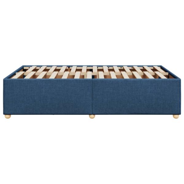 Bettgestell ohne Matratze Blau 120x200 cm Stoff
