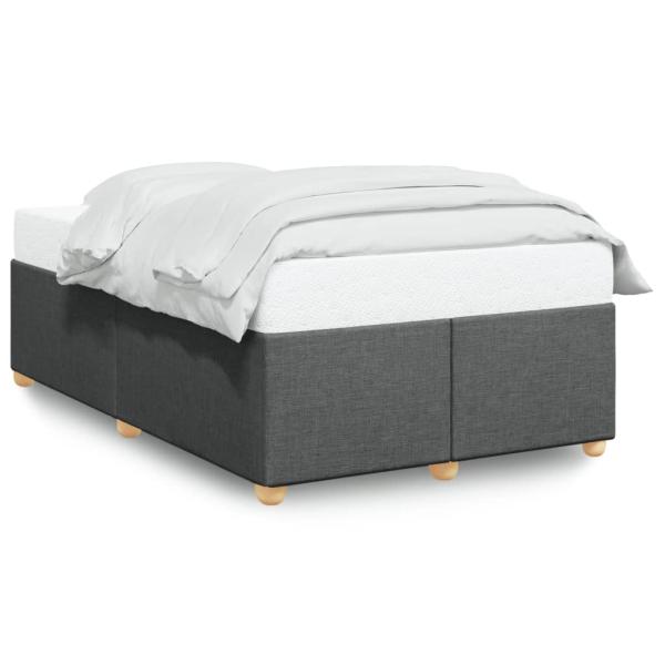 Bettgestell ohne Matratze Dunkelgrau 120x190 cm Stoff
