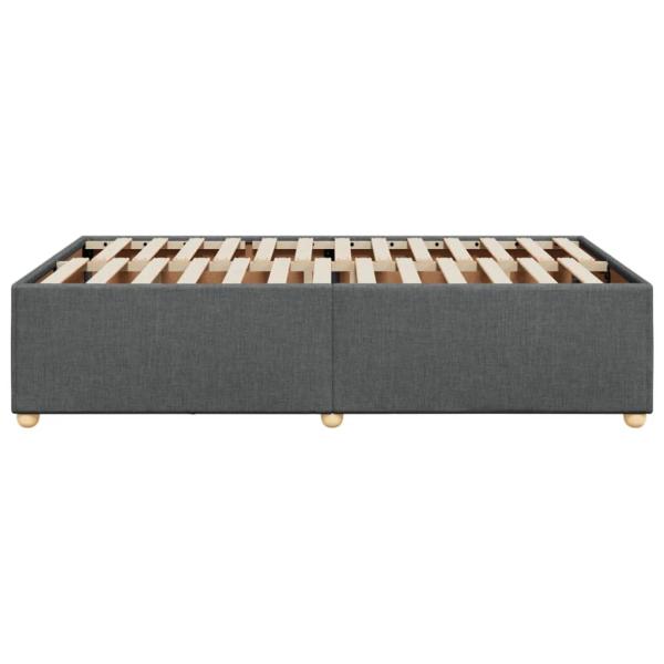 Bettgestell ohne Matratze Dunkelgrau 120x190 cm Stoff