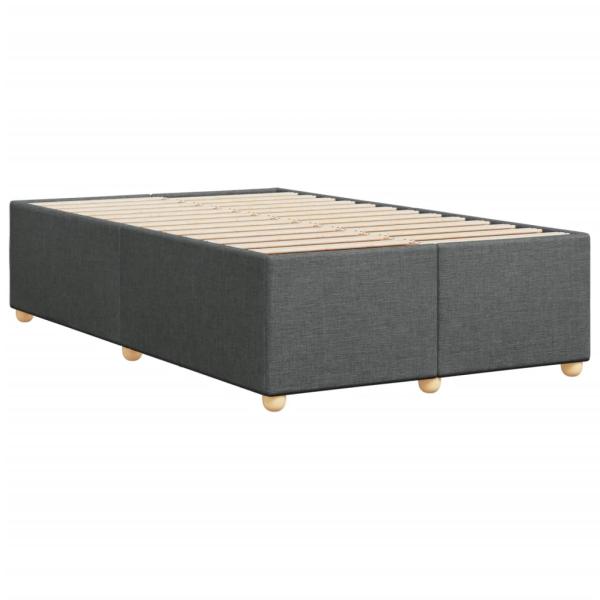 Bettgestell ohne Matratze Dunkelgrau 120x190 cm Stoff