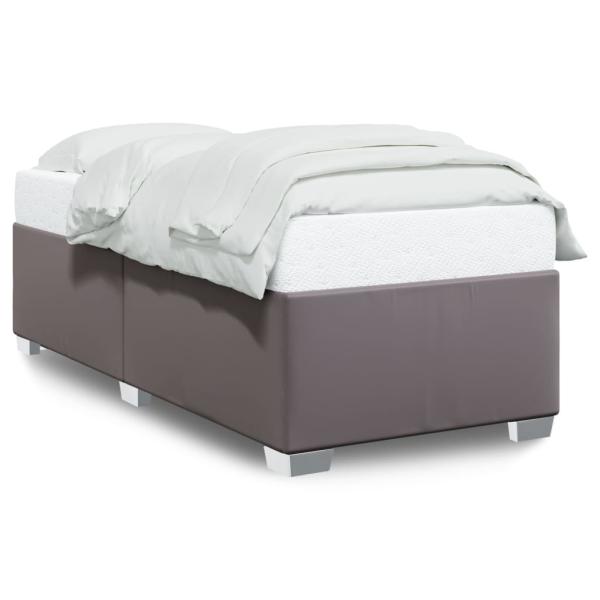 Bettgestell Grau 80x200 cm Kunstleder