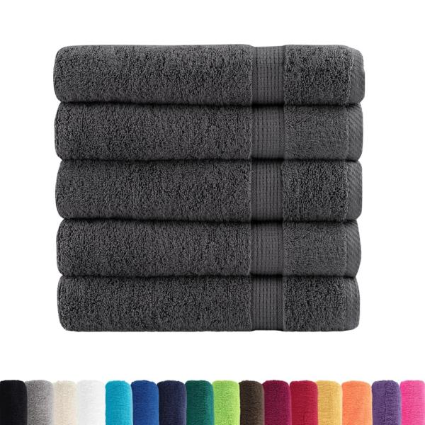 Premium Badetücher SOLUND 50 Stk. Anthrazit 100x150 cm 600 g/m²