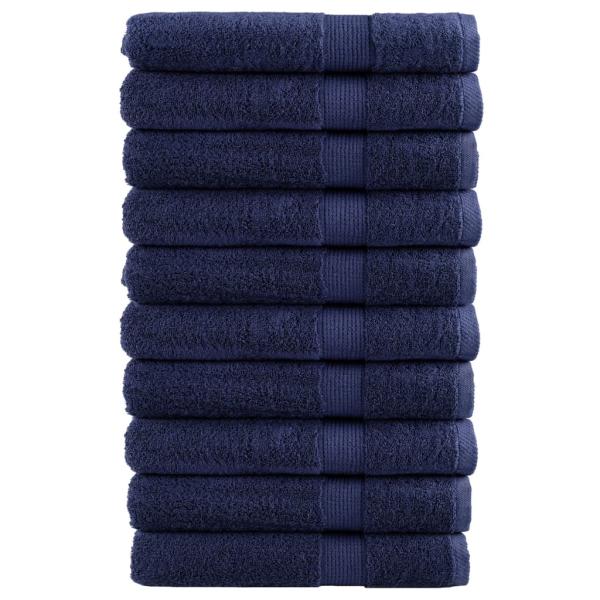 ARDEBO.de - Premium Saunatücher SOLUND 10 Stk. Marineblau 80x200 cm 600 g/m²