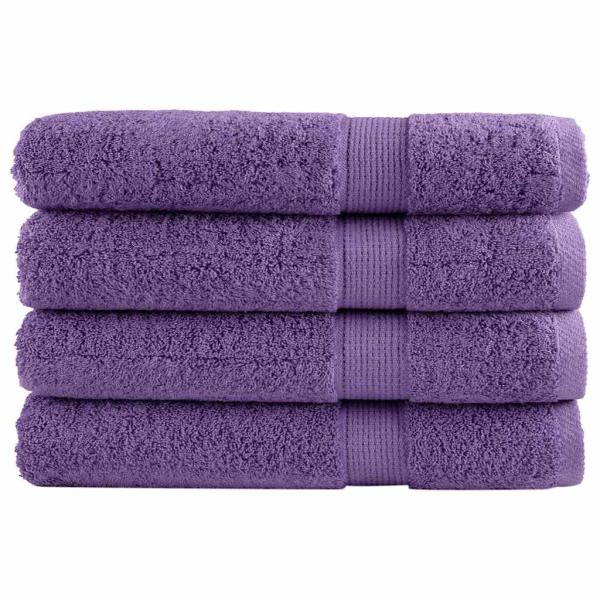 ARDEBO.de - Premium-Handtücher SOLUND 4 Stk. Lila 100x200 cm 600 g/m²
