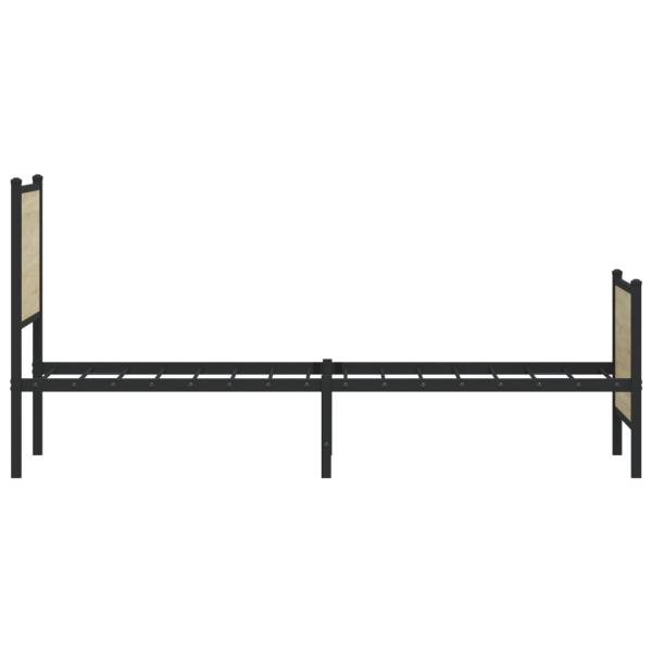 Metallbett ohne Matratze Sonoma-Eiche 140x190 cm