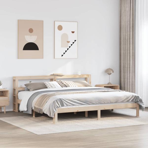 ARDEBO.de - Bettgestell mit Kopfteil ohne Matratze 200x200 cm