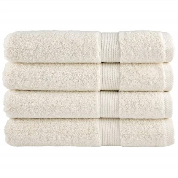 ARDEBO.de - Premium-Saunatücher SOLUND 4 Stk. Cremeweiß 80x200 cm 600 g/m²